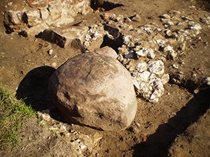 The large sarsen stone revealed