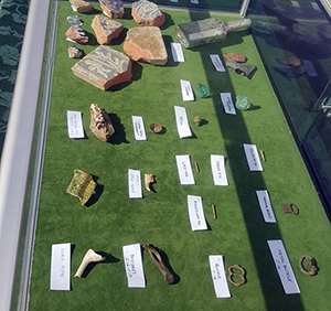 Some of the finds on display