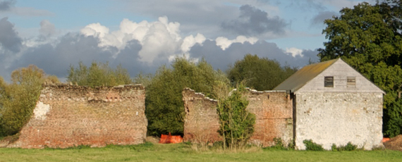 Behind the standing buildings Behind the standing buildings