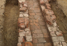 A brick drain